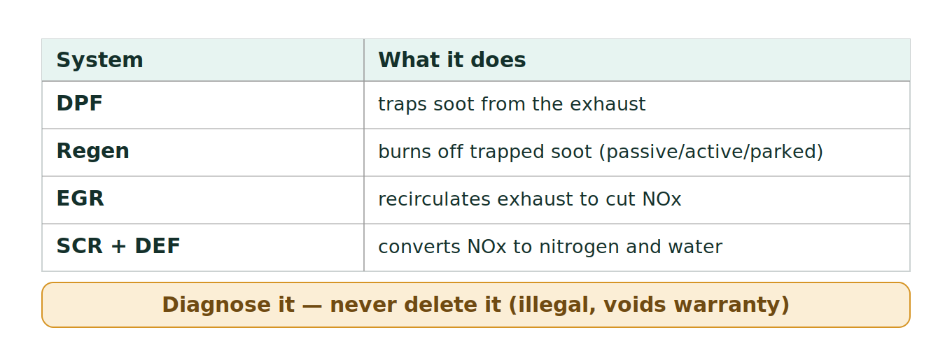 Figure 1: The four aftertreatment systems