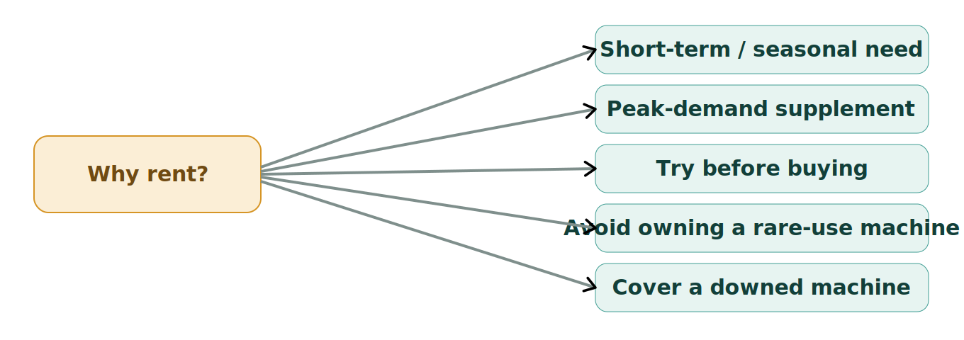 Figure 1: Why customers rent