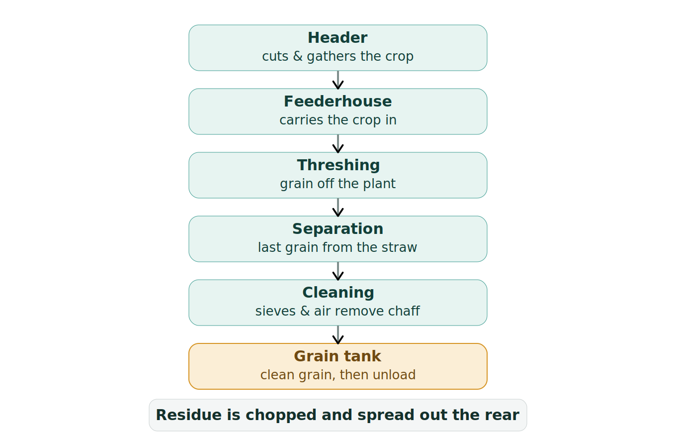 Figure 1: How grain flows through a combine