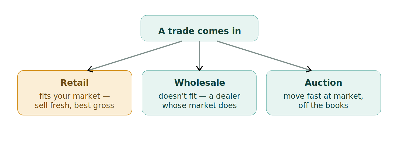 Figure 1: What to do with a trade-in