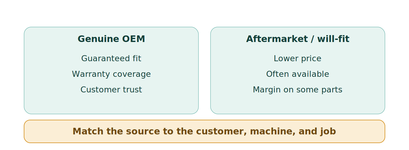 Figure 1: Genuine OEM versus aftermarket