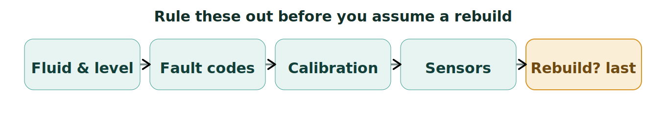 Figure 1: Diagnose a transmission in order